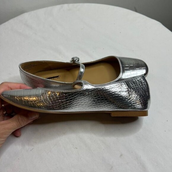 J. Crew Factory Silver Flats - Picture 6 of 10